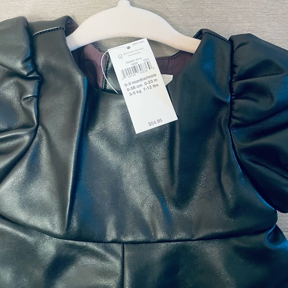 Baby vegan leather dress. - Picture 4 of 4